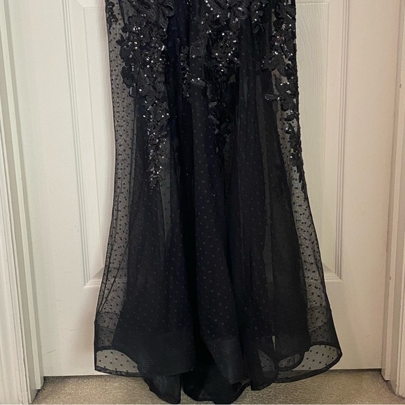 Windsor Livia Sequin Mesh Mermaid Dress Black Junior Size 5/6 - Picture 9 of 15